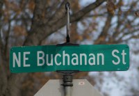 President Buchanan Street Sign