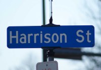 President Harrison Street Sign