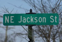 President Jackson Street Sign