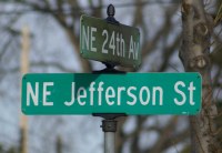 President Jefferson Street Sign