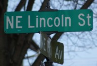 President Lincoln Street Sign