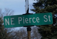 President Pierce Street Sign