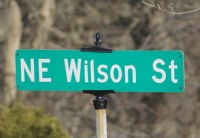 President Wilson Street Sign