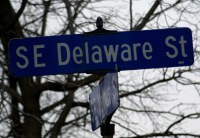 Delaware Street Sign