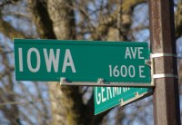 Iowa Street Sign