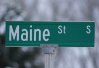 Maine Street Sign