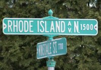 Rhode Island Street Sign