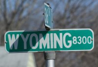 Wyoming Street Sign