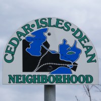 Cedar-Isles-Dean Neighborhood Sign