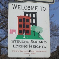 Stevens Square - Loring Heights Neighborhood Sign