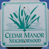 Cedar Manor Neighborhood Sign